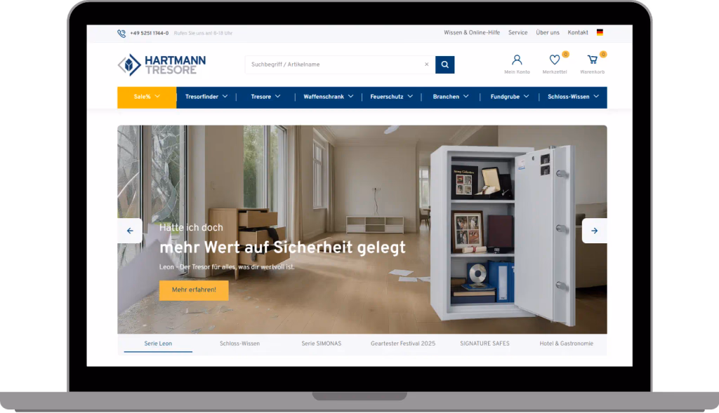 Hartmann Tresore Website